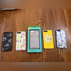 Lot of 5 Kate Spade iPhone 7/8 Plus Cases